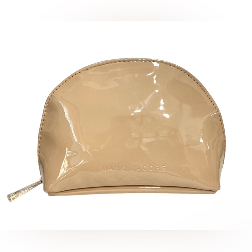 NWT Marc Jacobs Beige Cosmetic Toiletry Case Bag Pouch Half Moon